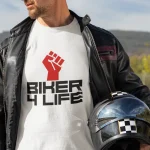 Tee-shirt homme Biker 4 Life blanc