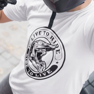 Tee-shirt homme Live to Ride blanc
