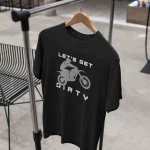 Tee-shirt motard Let's Get Dirty noir