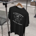 Tee-shirt motard Papa Biker noir