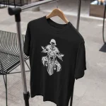 Tee-shirt motard Skeleton Biker noir