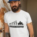 Tee-shirt Moto Darwin Approved Blanc