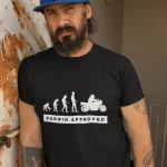 Tee-shirt Moto Darwin Approved Noir