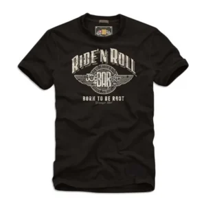 Tee-shirt homme Joe Bar Team vintage Ride'n Roll noir