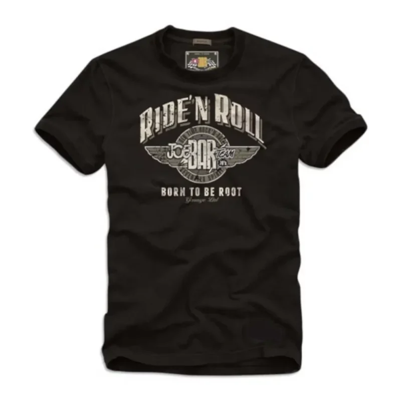 Tee-shirt homme Joe Bar Team vintage Ride'n Roll noir