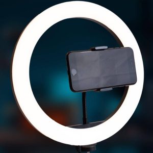 Ring Light LED 10 pouces pour motards – Éclairage vidéo moto & réseaux sociaux